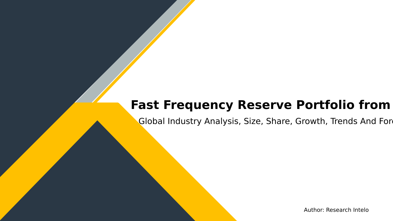 Fast Frequency Reserve Portfolio from Storage Market Research Report 2033